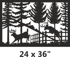 Deer leaping fence 24" x 36"