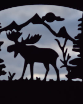 Moose with Trees Panel