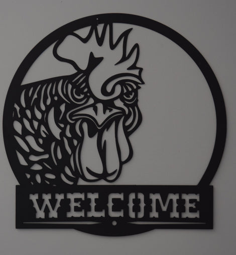 Buy Angry Rooster Welcome Sign Online | Doc's Machine & Tool